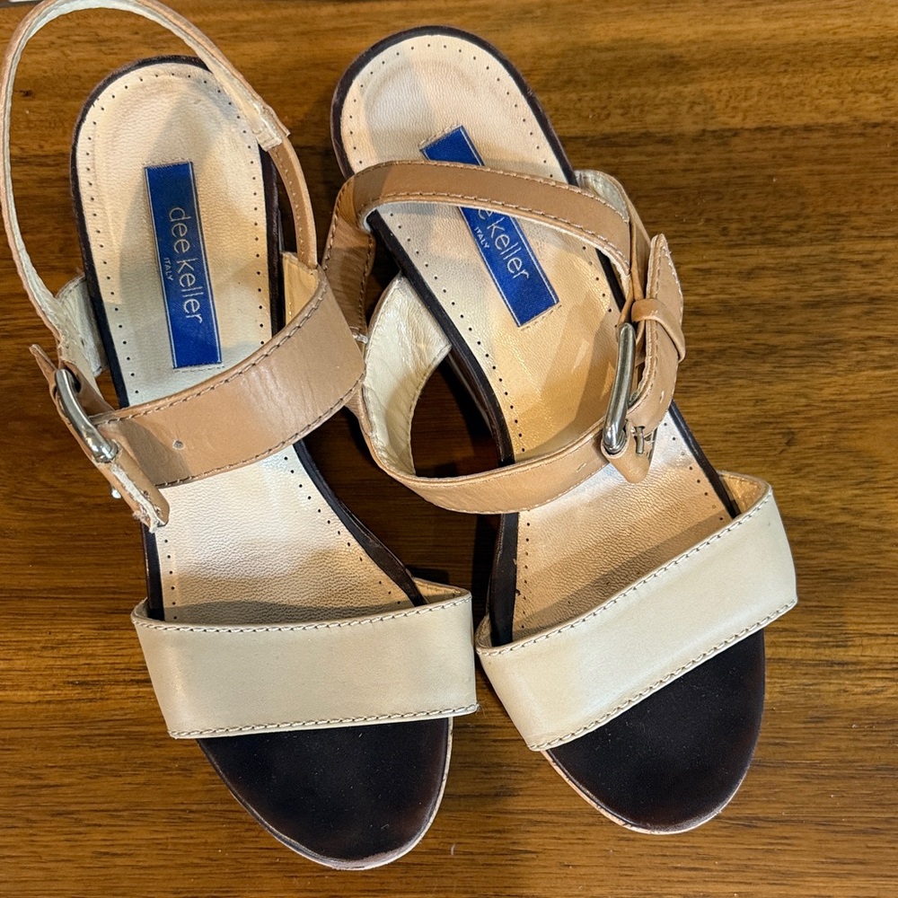 Dee Keller Women's Tan and Cream Sandals